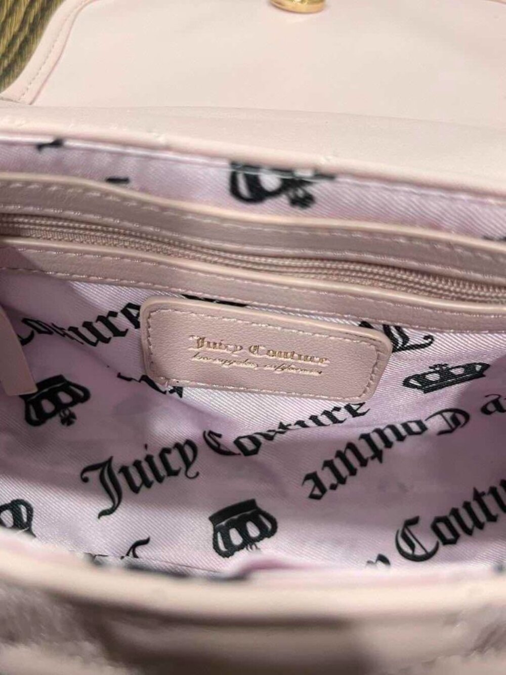 juicy couture “juicy demure” flap crossbody in dusty blush pink y2k NWT - Picture 4 of 5